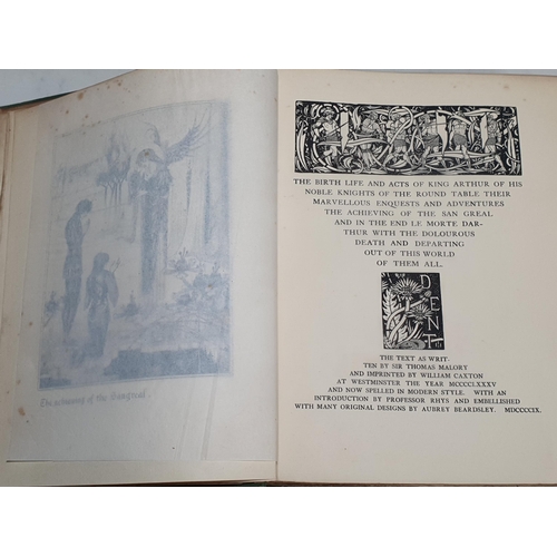 638 - MALLORY, Sir Thomas; 'Le Morte Darthur', second edition limited to 1500 copies with designs by Aubre... 