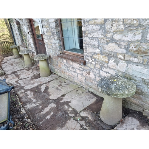 707 - Four Staddle Stones, approx 2ft 4in high