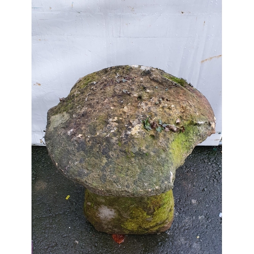 711 - A large weathered Staddle Stone, A/F, 32in H x 2ft Diam