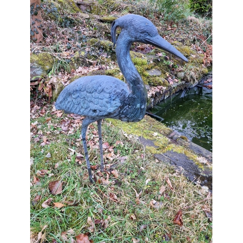 718 - A metal Stork, 2ft 6in