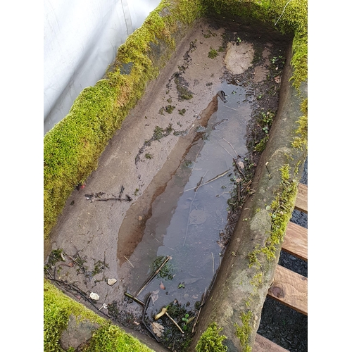 720 - A large rectangular weathered stone Sink/Trough, both drainage holes have been filled, approx 4ft 6i... 