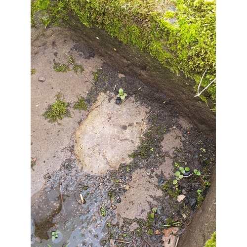 720 - A large rectangular weathered stone Sink/Trough, both drainage holes have been filled, approx 4ft 6i... 