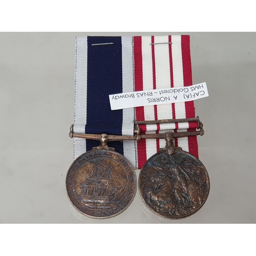 742 - Pair; Naval General Service Medal with 'Palestine 1945-48' Clasp and Royal Navy Long Service & Good ... 