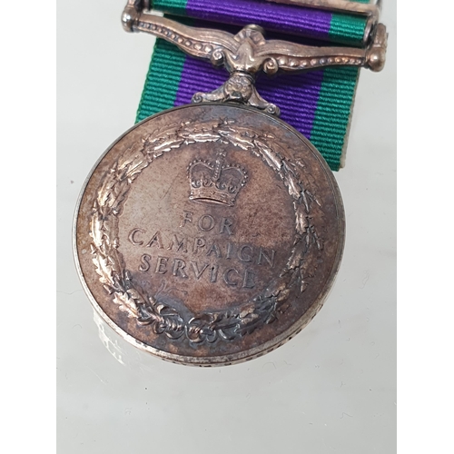 751 - Campaign Service Medal with 'Radfan' Clasp to FX917828 Aircraft Mechanic 2 B. Platt, 815 Squadron, H... 