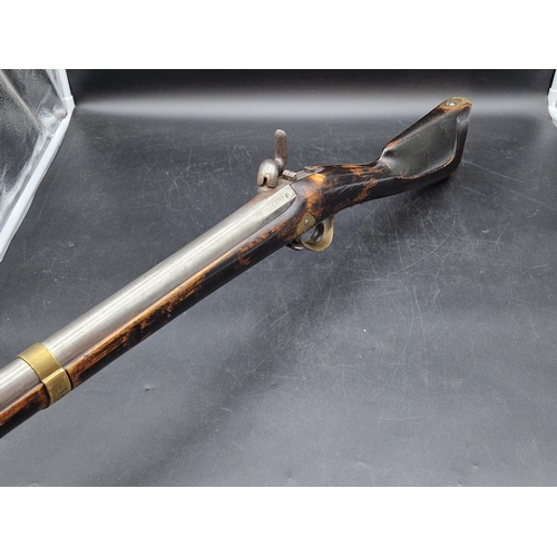 786 - A Russian Military Musket dated 1841, 42 1/2in barrel