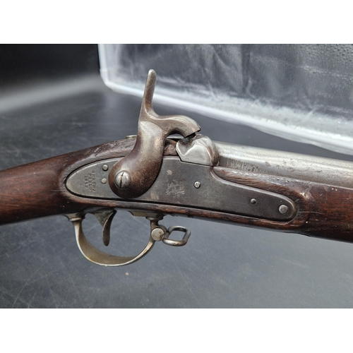 787 - An American military Percussion Musket, marked 'Springfield 1849', 42in barrel