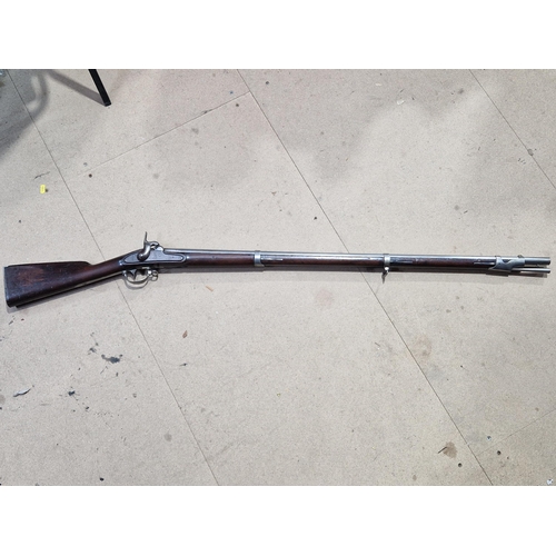 787 - An American military Percussion Musket, marked 'Springfield 1849', 42in barrel