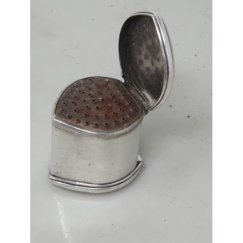 88 - A Nutmeg Grater with two hinged covers enclosing steel rasp, not hall marked