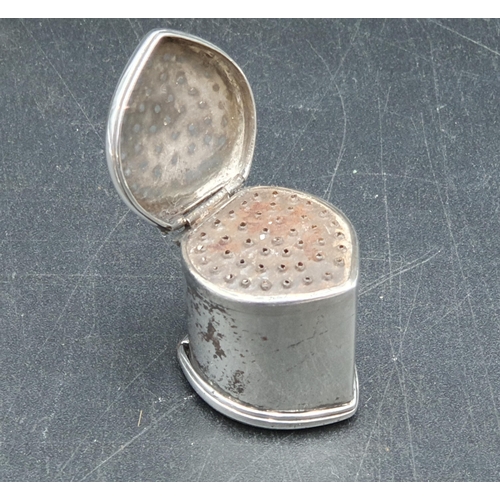 88 - A Nutmeg Grater with two hinged covers enclosing steel rasp, not hall marked