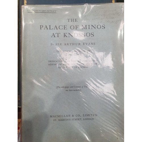 612 - EVANS Sir Arthur, The Palace of Minos a comparative Account of Successive Stages, Vol III 1939, Vol ... 