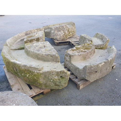 708 - A large sectional stone Cider Press/Mill, together with a circular Mill Stone, approx 3ft Diam