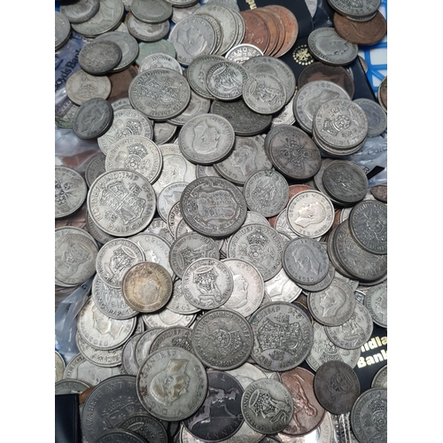 269 - A box of mainly British pre-decimal Coins, Farthings - Crown, including a quantity of Pre 47 Issues,... 