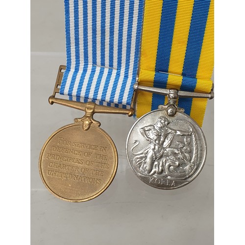 762 - Pair; Queen's Korea and UN Korea Medals to L/SFX886758 Naval Airman J.H. Duncan, R.N.