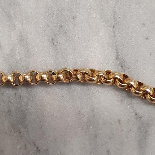 147 - A gold metal Belcher Chain, stamped RC and 750, 59cm, approx 13gms