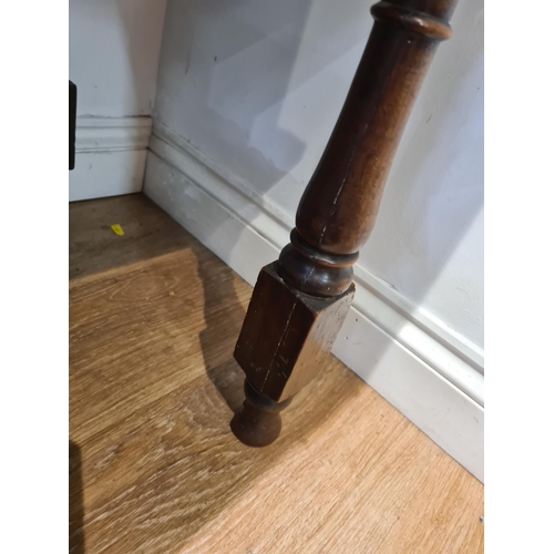 326 - An 18th century oak Dresser Base fitted with three frieze drawers and raised on six turned and squar... 