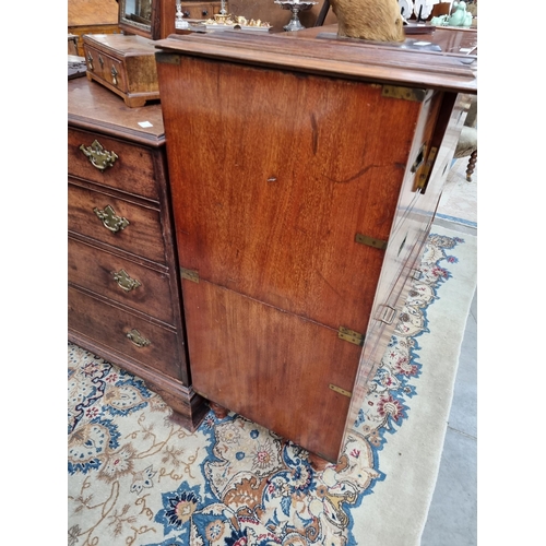 316 - A 19th Century mahogany Campaign Secretaire Chest by Hill & Millard, 2 Duncarron Street, Trafalgar S... 