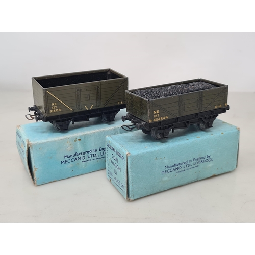 1047 - A boxed Hornby Dublo pre-war LNER High-sided Coal Wagon, Nr M and a boxed LNER Coal Wagon, Nr M, no ... 