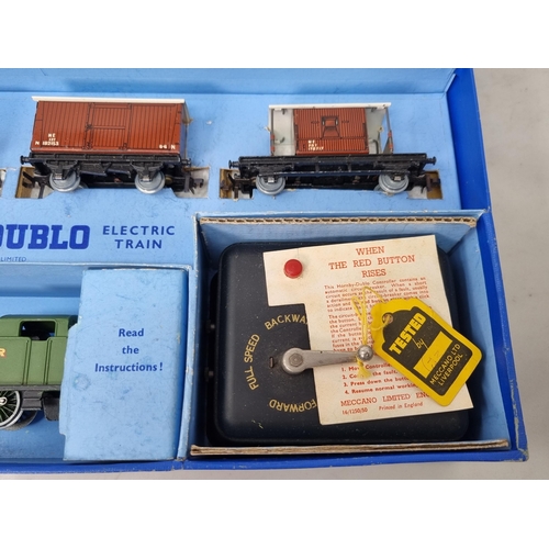 1054 - A boxed Hornby Dublo EDG7 LNER Tank Goods Set, this is a superb example showing no signs of use to t... 