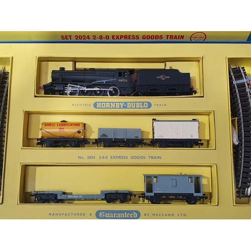 1071 - A boxed Hornby Dublo 2024 2-8-0 Freight Set, locomotive and wagons appear unused in mint condition, ... 