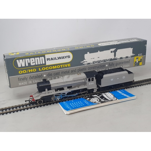 1077 - A boxed Wrenn W2281 2-8-0 8F in War Department grey livery, M, box Nr perfect, one slight mark on to... 