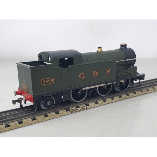 1111 - A boxed Hornby Dublo EDG7 horseshoe GWR 0-6-2T Goods Set, the version following the Royal Scot set w... 