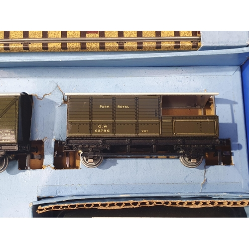 1111 - A boxed Hornby Dublo EDG7 horseshoe GWR 0-6-2T Goods Set, the version following the Royal Scot set w... 