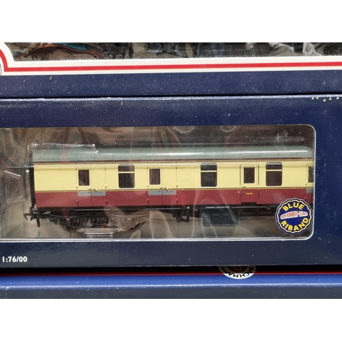 1231 - Six boxed Bachmann 00 gauge BR Coaches including maroon Mk.1 Open, Mk.1 Restaurant Miniature Buffet,... 