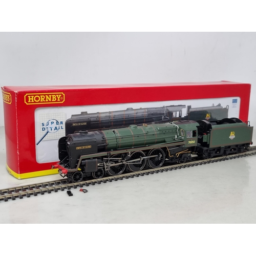 1242 - A boxed Hornby 00 gauge R2718 BR Britannia Class Locomotive 'Firth of Clyde' in BR green livery, DCC... 