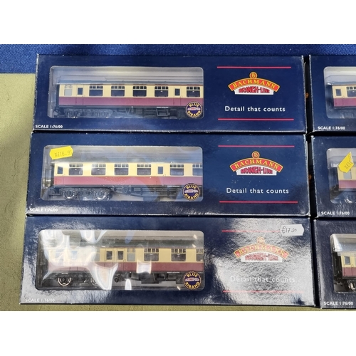 1264 - A rake of six boxed Bachmann 00 gauge BR Mk.1 Coaches including 3x Open, Corridor SK, Brake/Composit... 