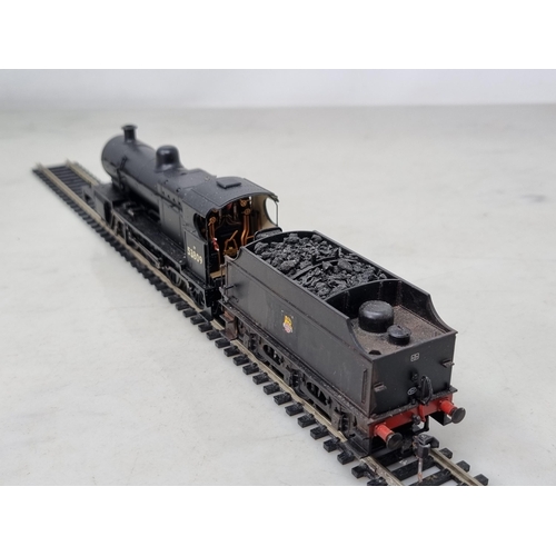 1267 - A boxed Bachmann 00 gauge Class 7F 2-8-0 Locomotive with weathering in BR late crest black livery, D... 