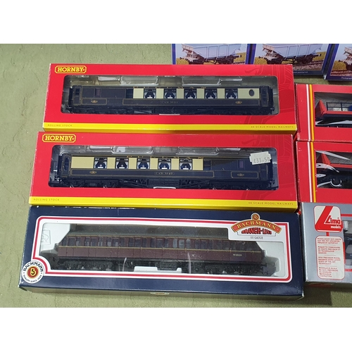 1278 - Two boxed Hornby 00 gauge Car Transporters, two boxed Hornby Pullman Coaches, a boxed Lima Car Trans... 