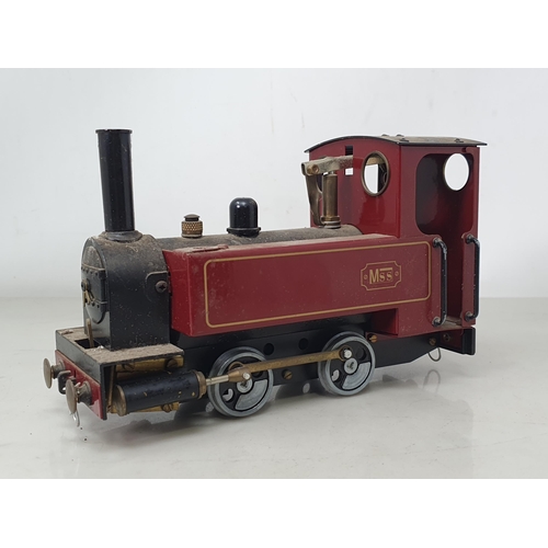 1288 - An MSS Mamod G gauge live steam 0-4-0T in maroon livery