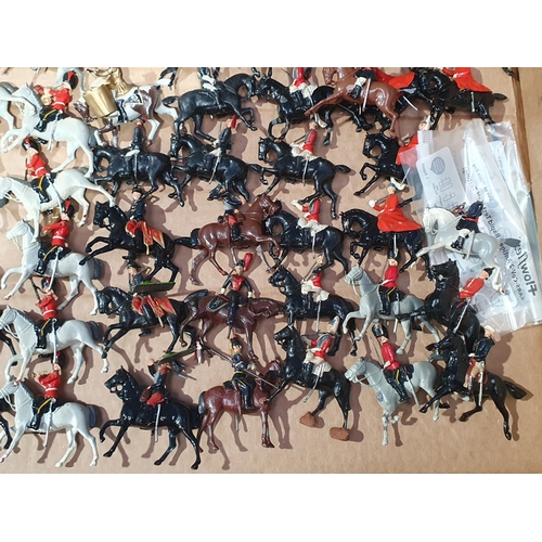 1520 - A tray of Britains Cavalry including Lancers, some A/F