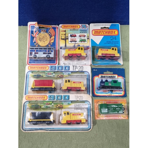 Two boxed Matchbox 900 TP-20 Diesel Shunter and Tipper Wagon, two boxed ...