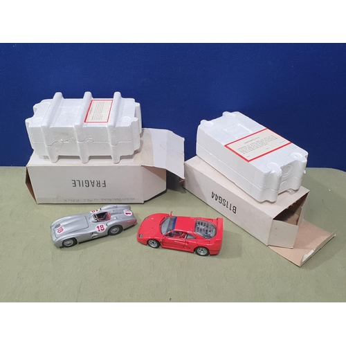 1527 - A boxed Franklin Mint Ferrari F40 and a boxed Mercedes-Benz Racer