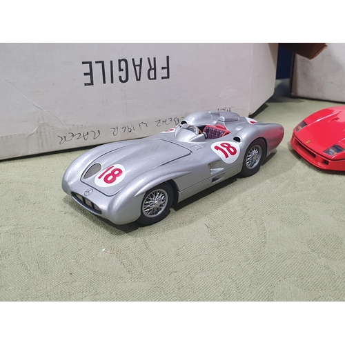 1527 - A boxed Franklin Mint Ferrari F40 and a boxed Mercedes-Benz Racer