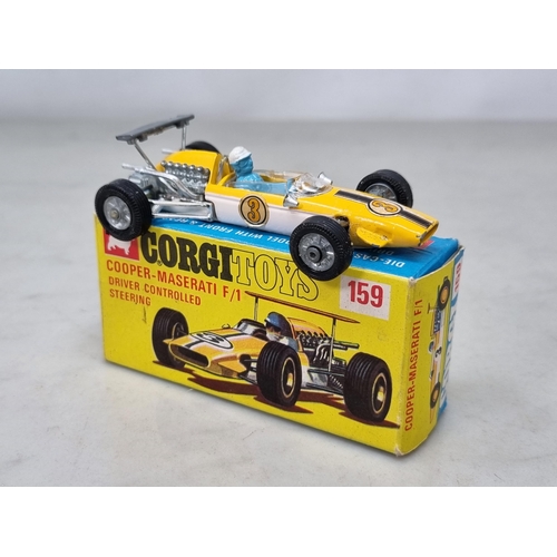 1543 - A boxed Corgi Toys No.159 Cooper-Maserati F1, Nr M, box Ex plus