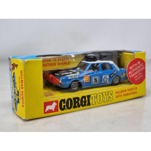 1546 - A boxed Corgi Toys No.302 Hillman Hunter (lacking kangaroo), Ex, box Ex