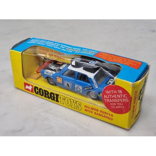 1546 - A boxed Corgi Toys No.302 Hillman Hunter (lacking kangaroo), Ex, box Ex