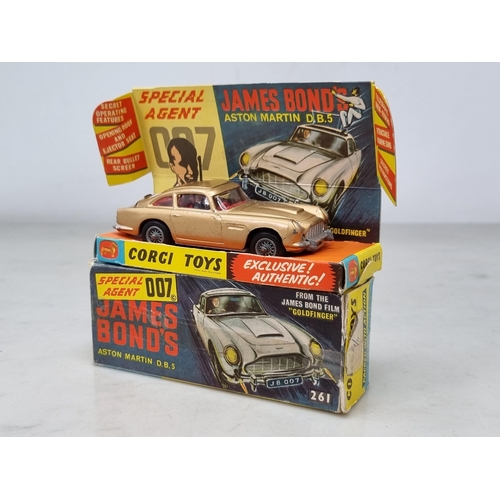 1552 - A boxed Corgi Toys No.261 James Bond Aston Martin DB5 with instructions, Ex, box VF-ex with insert (... 