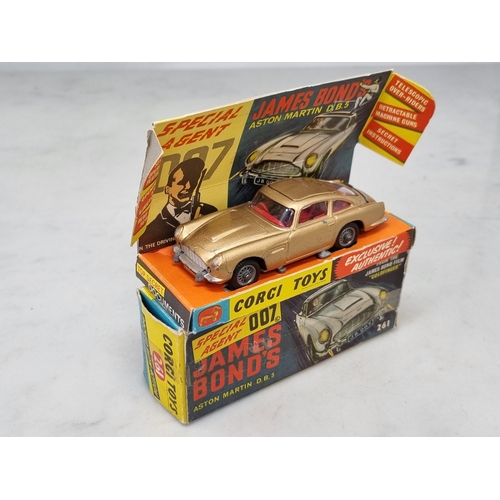 1552 - A boxed Corgi Toys No.261 James Bond Aston Martin DB5 with instructions, Ex, box VF-ex with insert (... 