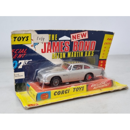 1553 - A boxed Corgi Toys No.270 James Bond Aston Martin DB5 with secret instructions, instructions and sti... 