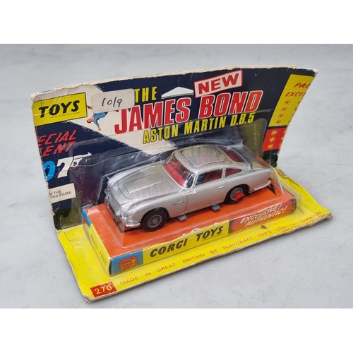 1553 - A boxed Corgi Toys No.270 James Bond Aston Martin DB5 with secret instructions, instructions and sti... 