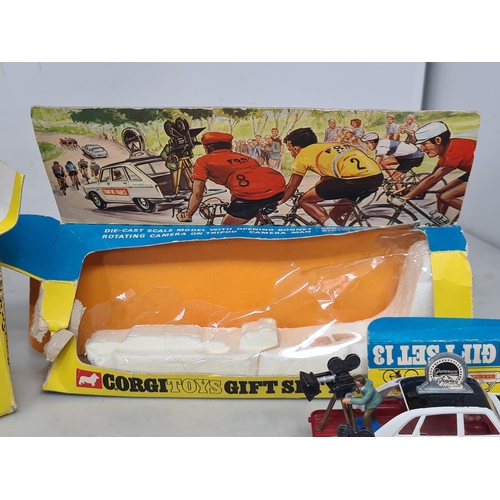 1561 - A boxed Corgi Toys No.803 The Beetles Yellow Submarine, a part Gift Set No.7 Daktari and a Gift Set ... 