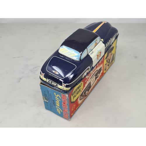 1563 - A boxed Welsotoys Gyro Siren Car 'Highway Patrol', VG-Ex, box VG