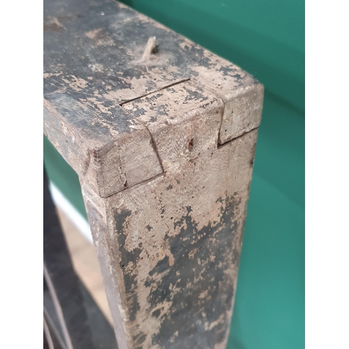 11 - A large painted pine Estate Bacon/Kitchen Rack, 8ft Long x 4ft Wide.