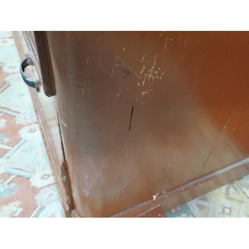 13 - A large painted pine Chest of two short and three long graduated drawers, A/F, 3ft 9in H x 3ft 11in ... 