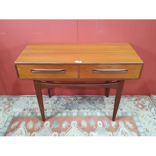 19 - A G-Plan teak Side Table fitted two frieze drawers 3ft 6in W x 2ft 5in H (R3)