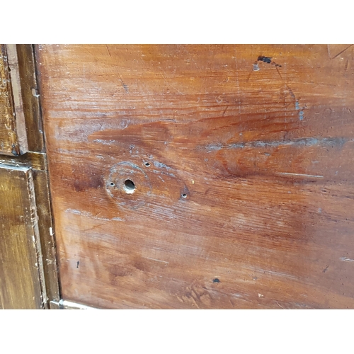 36 - A scumble painted pine Dresser Base/Houskeepers Cupboard Base with moulded top, the centre fitted wi... 