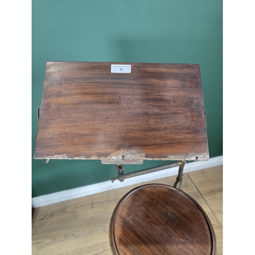 5 - A 19th Century mahogany and brass Reading Stand by Carter of London, A/F (R3)